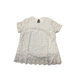 Teddi Rose Ladies Lace Top Blue Large